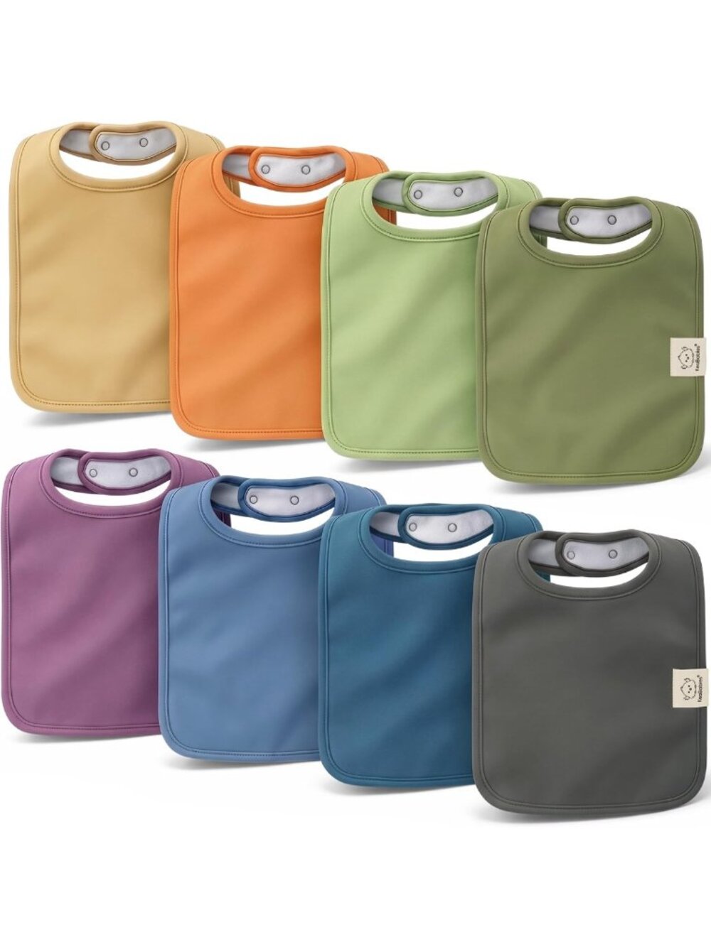 8-Pack Organic Baby Bibs for Boys & Girls - Soft, Absorbent Drool Protection